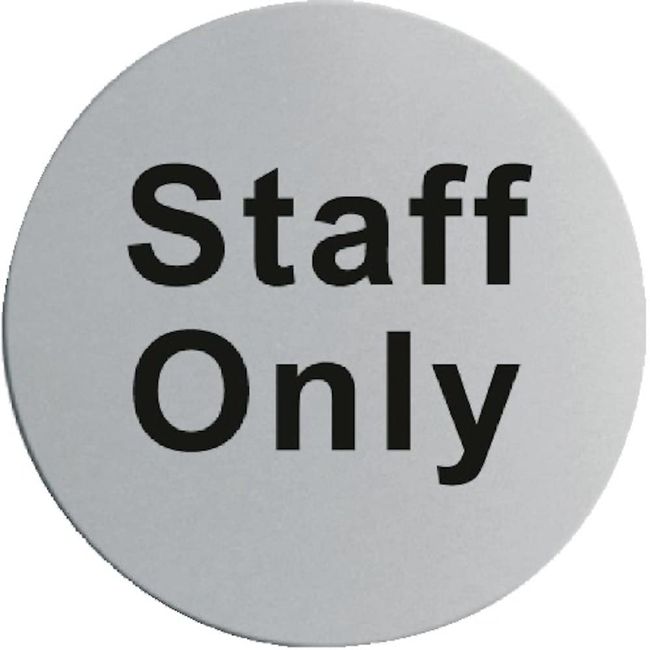 U060 Stainless Steel Door Sign-Staff Only