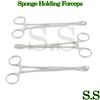 3 Sponge Forceps Surgical Gynecology Instruments 9.50" O.R Grade Straight