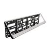 2 x Silver Matte Number Plate Surrounds Holders Frames for Cars Vans Trailers