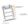 Clicksur H875F Roller Shutter Fasteners Rigid Roller Shutter Fasteners - 3 Link Automatic Lock - Snap On Security Apron Clip - Pack of 4