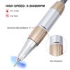 Electric Nail Drill Pen Handle - Nail Drill Replacement Handpiece Low Noise Low Heat Nail Art Grinding Polisher Machine Handle Manicure Nail File Drill Pen Handpiece for Home Salon