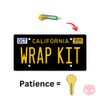 Lemon Yellow Gloss California Plate Wrap DIY Kit