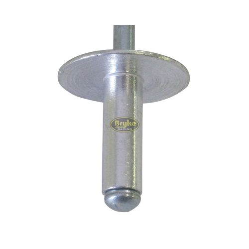 Bryke Fasteners Large Head Aluminum Mill Rivets Pop Rivet 50ct 3/16" Racing Fastener IMCA Alum