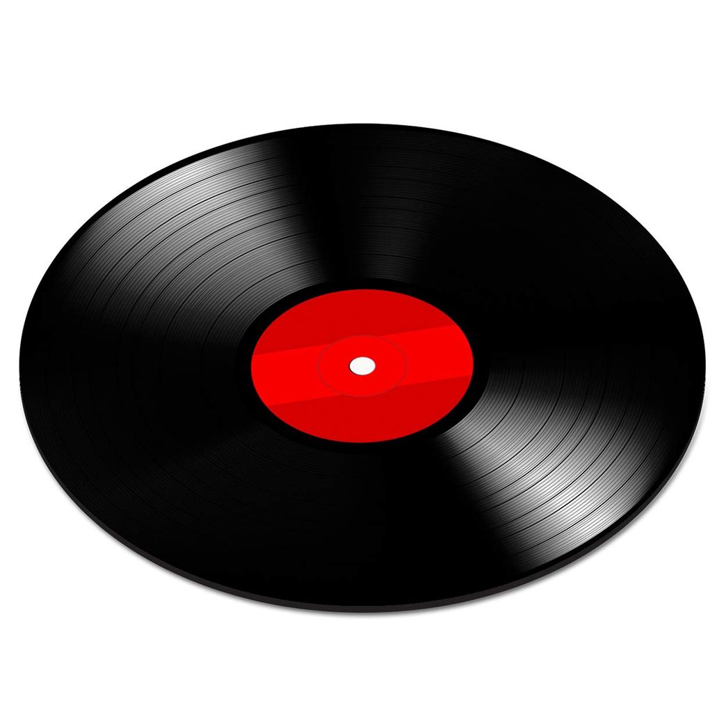 Red Vinyl Record Mouse Pad