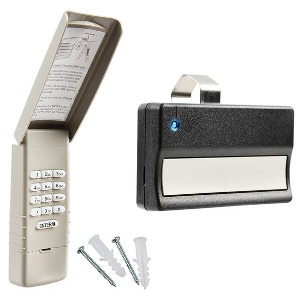 For Liftmaster Garage Door Keypad, 977LM Opener + 971LM Car Visor Remote 390mhz