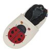 Carozoo Soft Baby Kids Leather Shoes with Soft Suede Soles. Crawling Shoes.Baby Shoes.Boys.Girls.0-6 Months to 7-8 Years, ladybug cream, 18 - 24 months