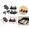 RDEXP 50 Piece Double Headed Plastic Bed Board Holder 55mm Inner Hole Black