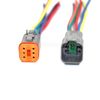 12 AWG Assembled Deutsch 6 Pin waterproof  6" wire kit