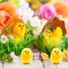TUPARKA 46Pcs Mini Easter Chicks Yellow Easter Chenille Chicks Cute Fully Easter Chicks Baby Chicks for Easter Party, Easter Egg Bonnet Decoration, Easter Egg Hunt