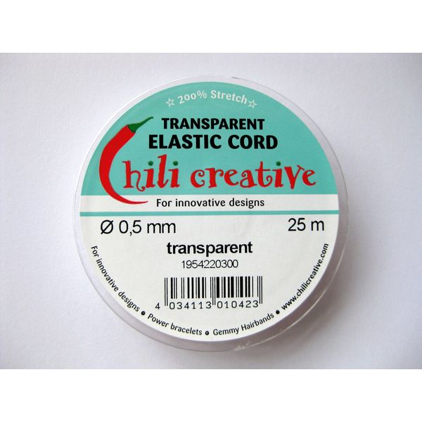 Transparentes Elastik Band 0,5 mm 25m