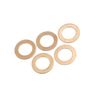 Partuto 14mm Inner Dia Copper Crush Washers Flat Sealing Gaskets Rings 5pcs Replacement