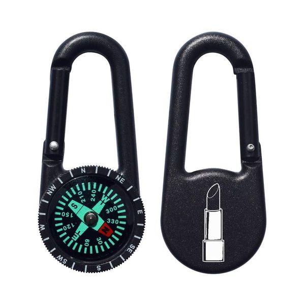 Azeeda 'Open Lipstick' Compass Keyring (KC00030571)