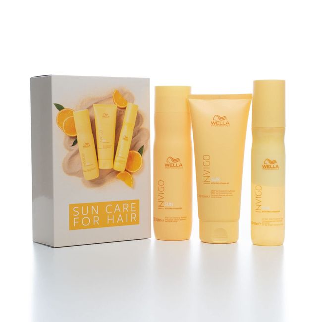 Wella Invigo Sun Protection Shampoo,Conditioner And Spray Gift Pack