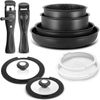 Induction Cookware Set 10 Pieces, Nonstick Pots and Pans Set with Removable Hand