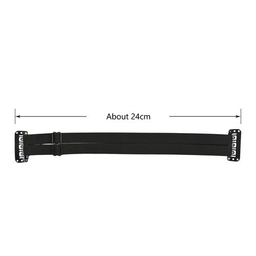 4 Pcs Facelift Bands with Clips Invisible Face Stretching Lifting Strap Adjustable Elastic Band Face Slimming Band (24cm Black Double Bands)