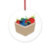 CafePress Mixed Berries 4" Round MDF Wood Ornament