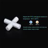 Magnetic Stir Bar Rod Cross Gear Shape PTFE Coating White