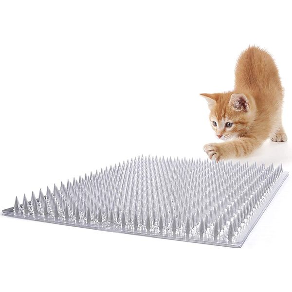 Cat Repellent, Sheets, Bird Repellent, 16.9 x 13.4 inches (43 x 34 cm), Height 0.7 inches (1.8 cm), Prevents Pests and Cats, Prevents Pests and Children, Scratch Free, Transparent (8 Pieces)