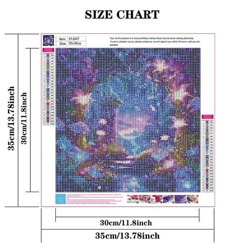 wavaiov 5D Landscape Diamond Painting Kits for Adults, Scenery Mystery Diamond Art Kits for Beginners, DIY Round Full Drill Gem Art Forest, Home Decor 12x12Inch