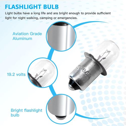 6-pack Xenon Bulb 19v for Craftsman 19.2 Volt 11.52 watt Flashlights Bulbs/Worklight Replacement for Most Other 19.2v Flashlights