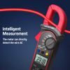 Digital Clamp Multimeter, 400A AC Current 600V AC&DC Voltage LCD Clamp Meter 4000 Counts True-RMS Diode Tester, for Capacitance, Continuity, Resistance, Frequency(Red)