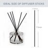 HOSSIAN 50pcs Diffuser Sticks - Black Rattan Reed Diffusers for Essential Oils (7.5/19cm)