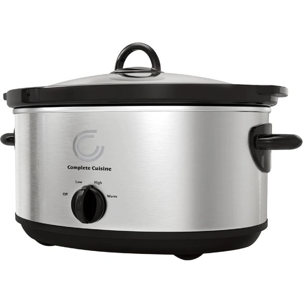Complete Cuisine 7.0 Quart Stainless Steel Slow Cooker