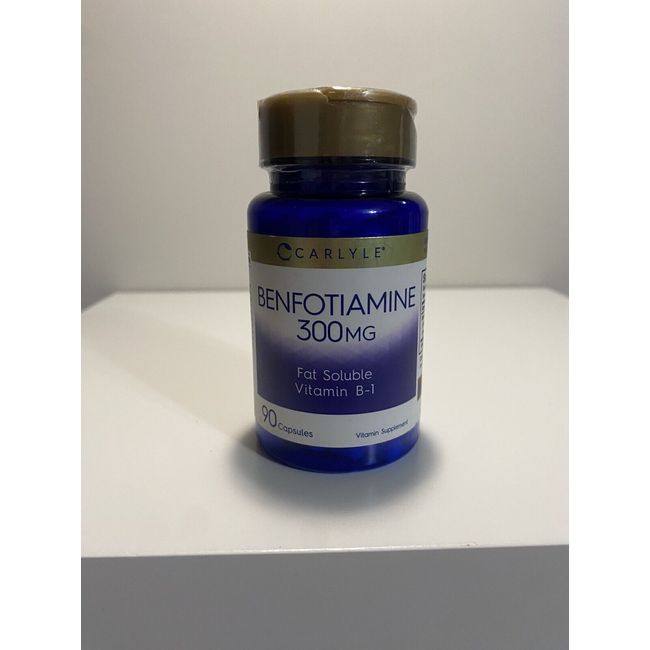 Benfotiamine 300mg 90 Capsules Vitamin B1 Non-GMO, Gluten Free by Carlyle 01/25