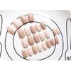 Sttiafay Short Square Press on Nail Glossy Gradient Khaki False Nails Tips Artificial Finger Manicure for Women and Girls (Khaki)