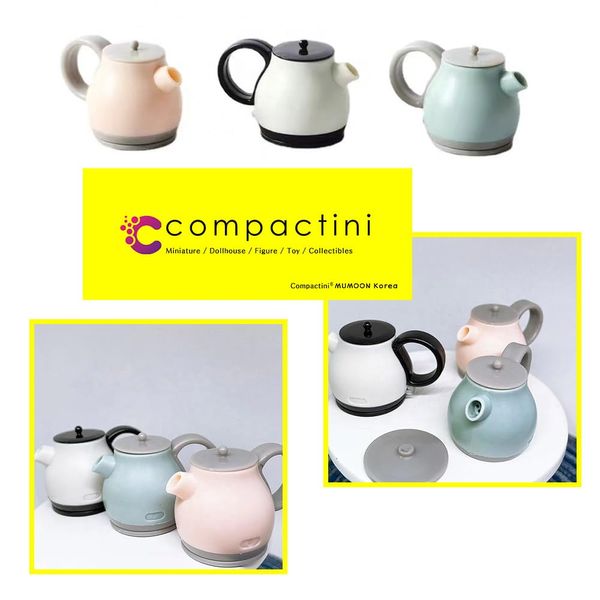 compactini Miniature Set 1:12 Scale Models Dollhouse Accessory Coffee Pots Blenders Oven Rice Cooker Waffle Machine Miniature Dollhouse Kitchen Accessories (Coffee Pot(Ivory))