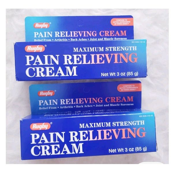 Rugby Maximum Strength Pain Relieving Cream -3oz 2pack