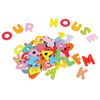 Lelin Wooden Magnetic Letters - Fridge Magnets (60 Pieces)