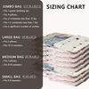 Vacuum Storage Bags 8 Jumbo, Space Saver Bags with Travel Hand Pump, Compression Airtight Sealer Bags for Clothes, Bedding, Pillows, Comforters, Blankets
