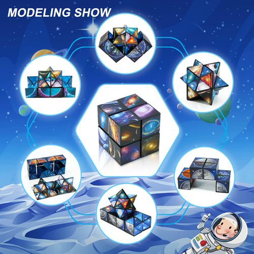 Star Cube Magic Cube 2 in 1 Set, Yoshimoto Cube Magic Puzzle Cubes for Kids and Adults