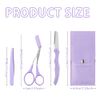 3 PCS Eyebrow Trimming Kit Professional Eyebrow Trimmer Scissors With Mini Comb Stainless Steel Eyebrow Trimming Tool Tweezers Scissors Eyebrow Brush Comb Set for Women Men Eyebrow Shaping