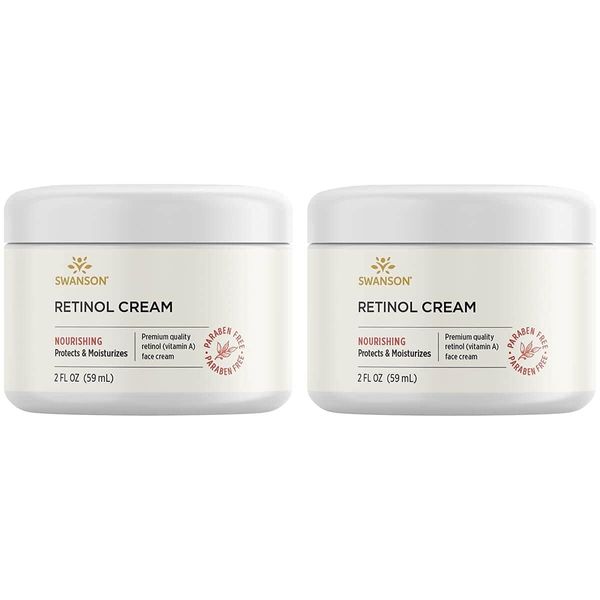 Swanson Retinol Cream 2 fl Ounce (59 ml) Cream (2 Pack)