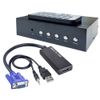 4-Channel Quad PC Split-Screen Processor  IR Remote VGA Output 1080p HD output