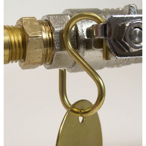 S-Hook-7/8" #5 Brass Plated 100pk