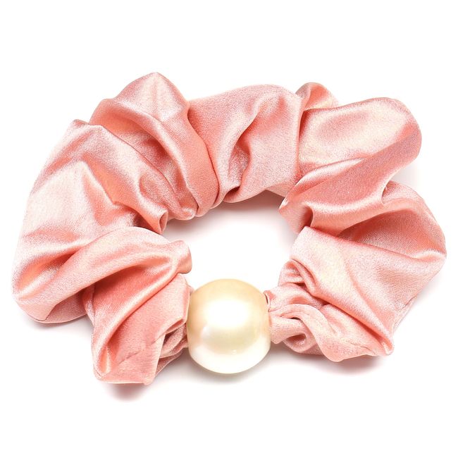 Fashionable Pearl, Adult, Pink, Scrunchie, Hair Tie, Hair Accessory, Cute, Women's, Korean