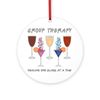 CafePress Group Therapy 4" Round MDF Wood Ornament