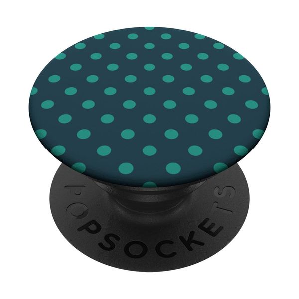 Cute Teal Green Polka Dot Pattern Minimalist Graphic PopSockets Adhesive PopGrip