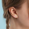 Amour Sterling Silver Pink Enamel Duck Stud Earrings