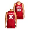Custom Reversible Basketball Jersey - Front and Back (Adult Medium, Red)