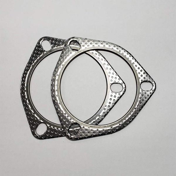 3.5" 3 Bolt MLSG High Temp Exhaust Gasket w/SS Fire Ring (Qty 2)