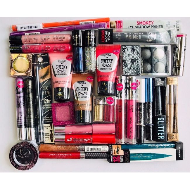 Lot of 30 ~ Hard Candy Makeup Lot ~ Face/Eyes/Nails/Lips!  No Dups  All Sealed!