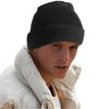 Beechfield B445R Recycled Original Patch Beanie, black