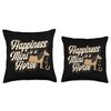 Happiness Is A Mini Horse Throw Pillow