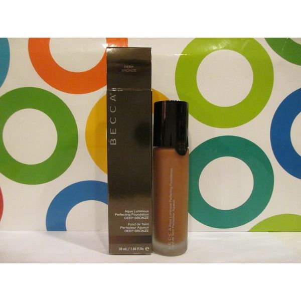 BECCA ~ AQUA LUMINOUS PERFECTING FOUNDATION ~ DEEP BRONZE ~ 1 OZ BOXED