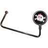 BadgeBeast.co.uk Black Skull with Bow - Handbag Table Hook Hanger
