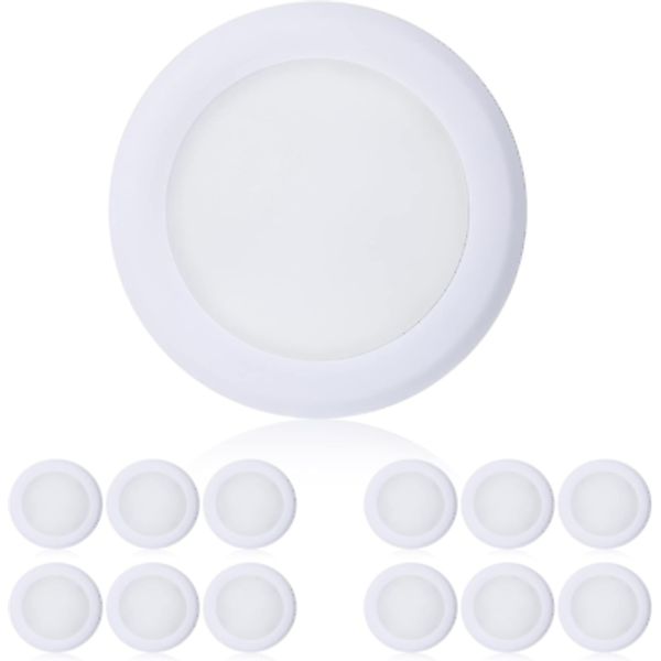 12Pack 6 Inch Flush Mount Ceiling Light, 15W Low Profile Dimmable Flush Mount LE